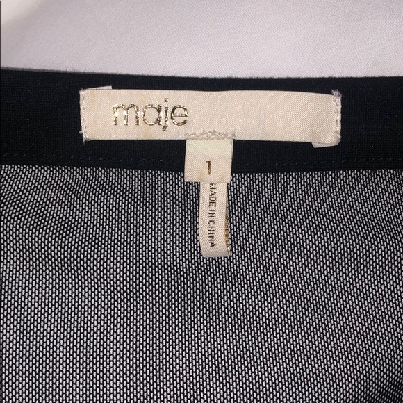 Maje Reveuse Robe dress in black. - Picture 3 of 3